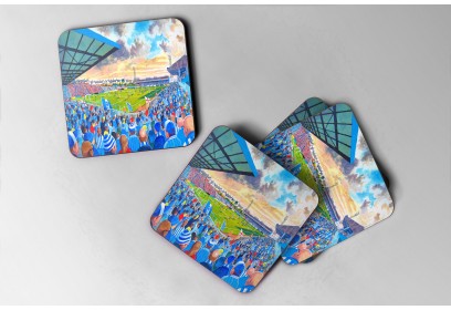 Goldstone Ground Stadium Fine Art Glass Coasters - Brighton & Hove Albion FC
